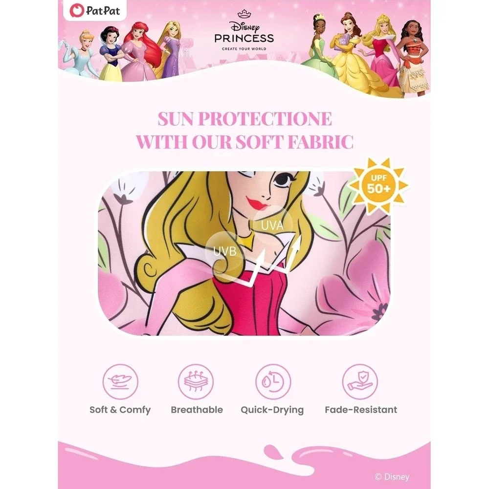 Disney Toddler Girls Pink 1 Pc Swimsuits Princess Cinderella NWT Size 4-5y